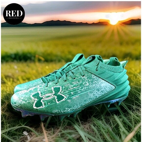 Under Armour Blur Smoke 2.0 MC Football Cleats Green 3027978 300 - Men's Size 12 - Picture 2 of 14